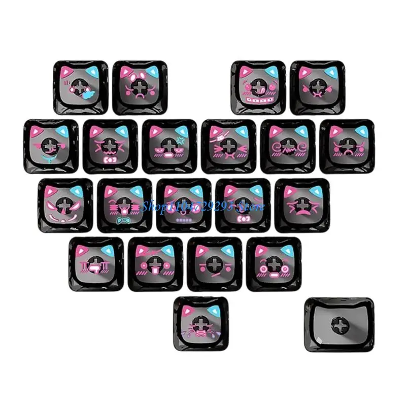 

Y2GD Customizable Backlits Keycaps 21 Set Cats Heart Design Effortless On Setups
