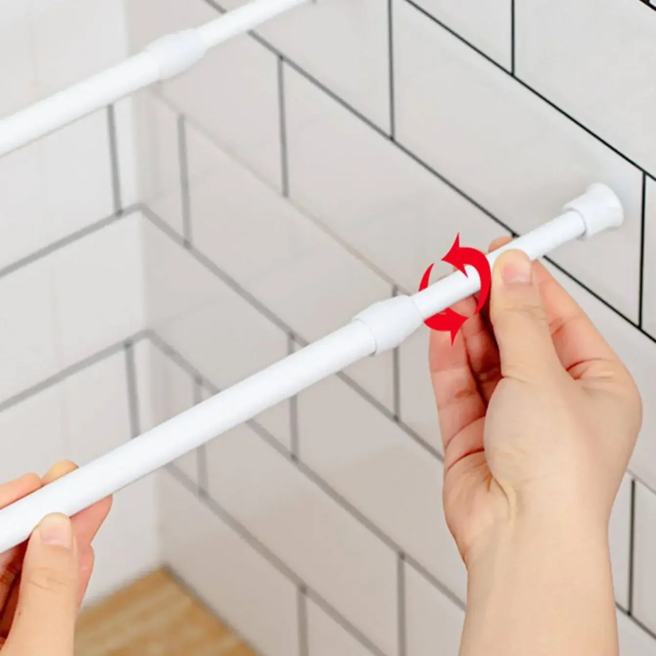 1 قطعة/2 قطعة-متعددة الوظائف الربيع تحميل للتمديد قضيب قابل للتعديل الستار قطب تليسكوبي المنزلية قضبان معلقة الحمام الإنتاج