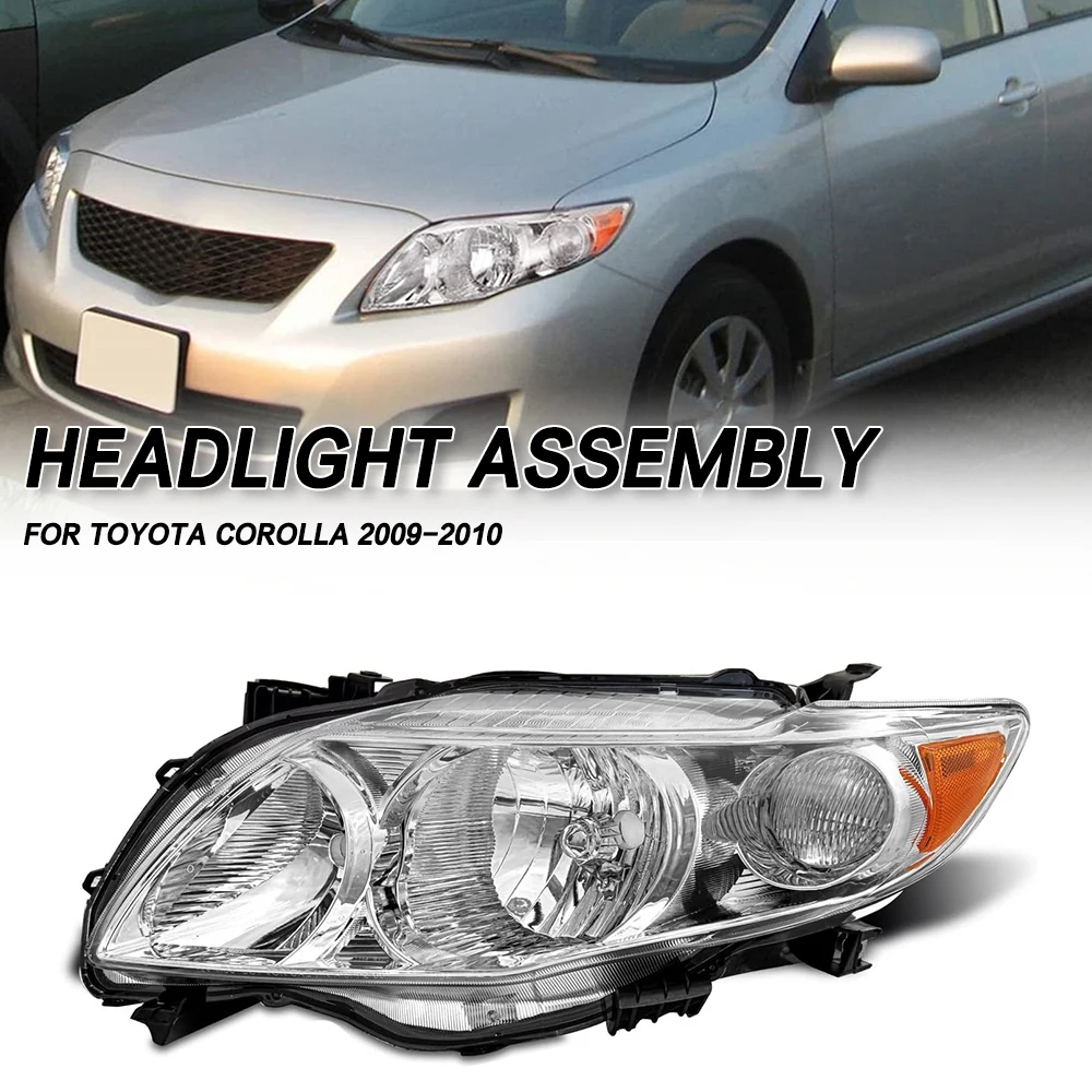 

Left/Right Side Front Bumper Head Light Headlamp Driving Headlight Turn Signal Light For Toyota Corolla 2009-2010