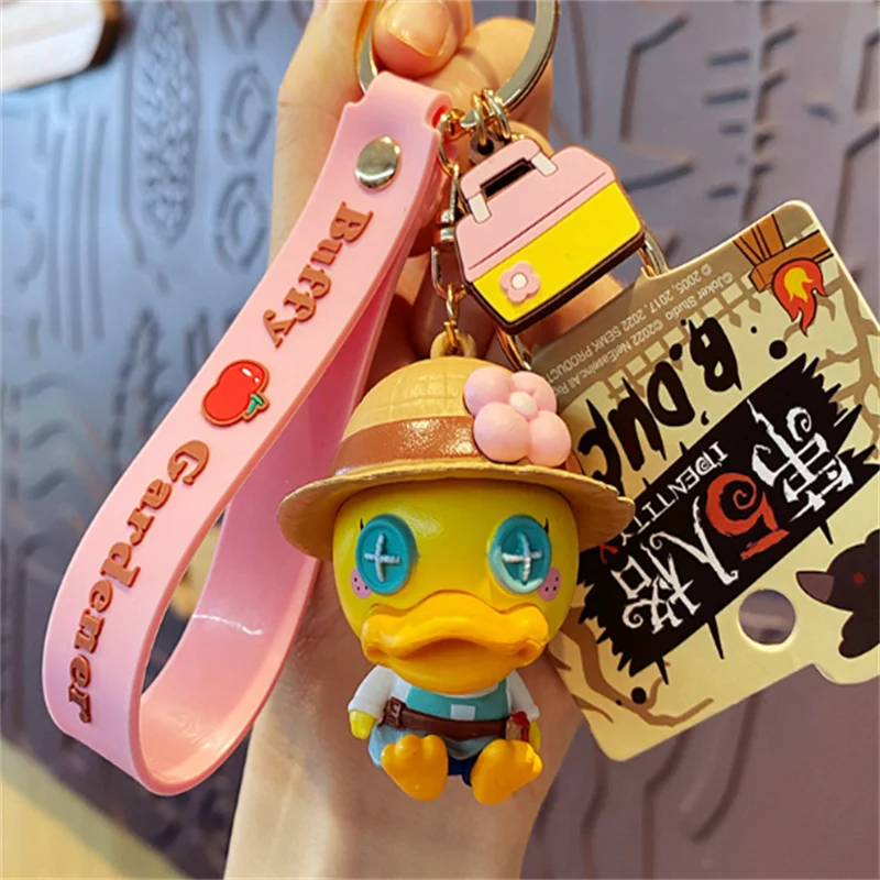 

Exquisite Little Yellow Duck Keychain, Cute Cartoon Couple Keychain Ring, Bookbag Hanger