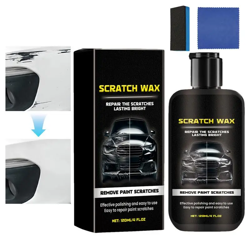 

Car Wax Scratch Remover 120ml Wax Sealant Protection With Sponge Fast Easy Safe Multifunctional Ultimate Scratch Remover For