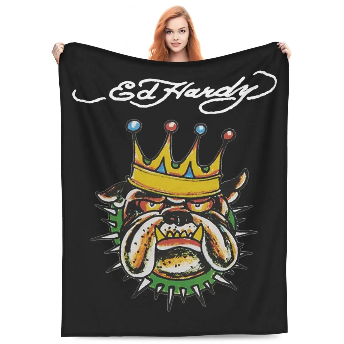 The First Incarnation Of Tattoo Ed Hardy Blanket Fleece Sofa Throw Lightweight for Home Bedroom Travel Throws Bedspread Quilt