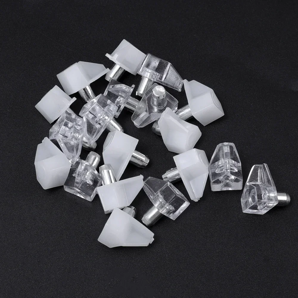 500pcs Transparent Shelf Studs Pegs Plastic Laminate Support Cabinet Wardrobe Shelves Glass Plate Support Furniture Hardware