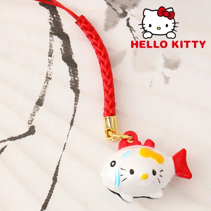 Sanrio Hello Kitty Bells wisiorek breloczek kreskówka Anime charmsy do telefonu dziewczynka do torby samochodu wisiorki akcesoria do wystroju wnętrz