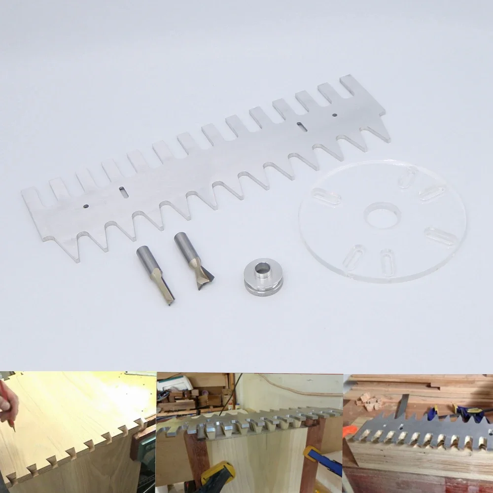 

Free Shipping 15"/16" Aluminum Dovetail Jig Template with Dovetail Bit and Straight Router Bit