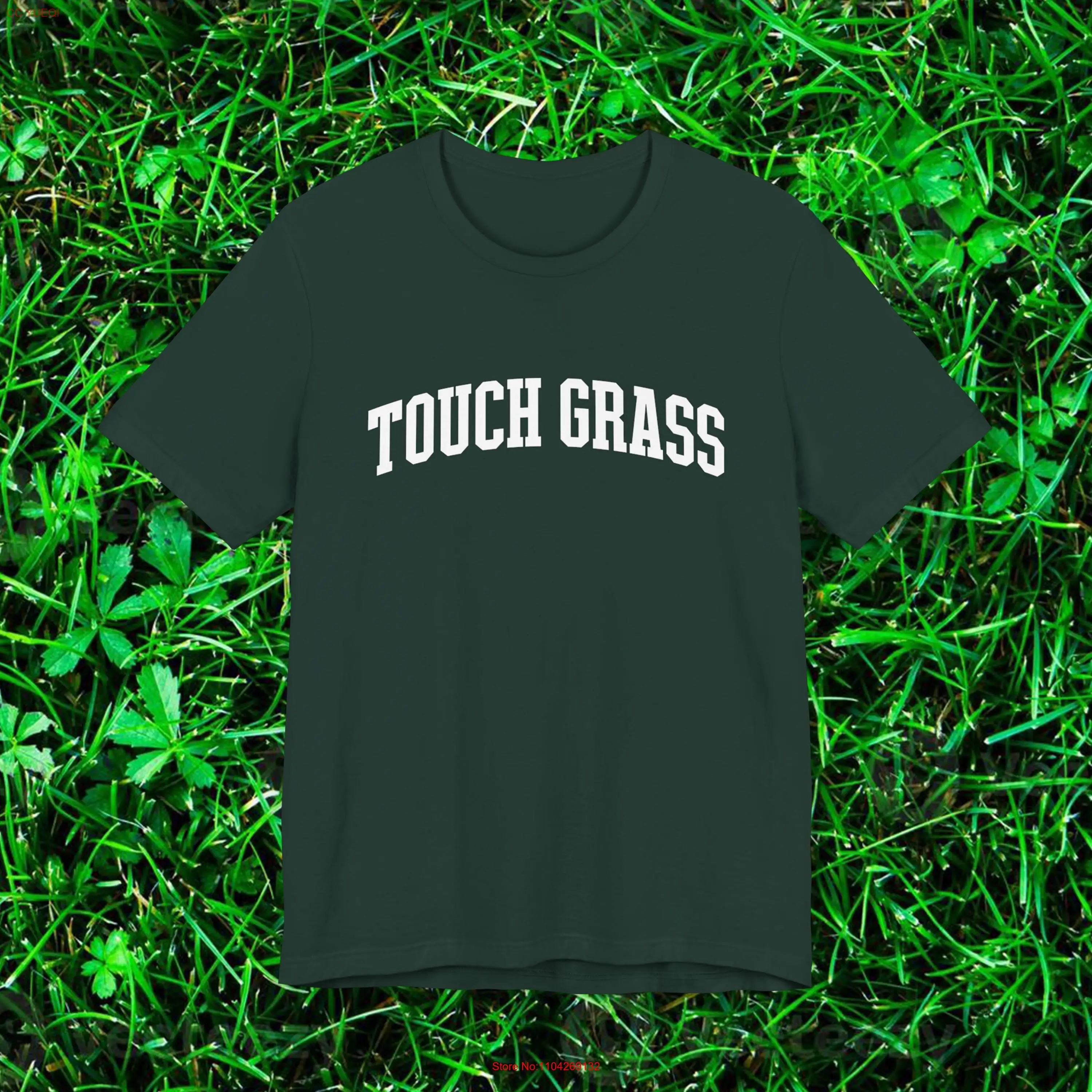 Nature Lover Jersey  T Shirt Touch Grass Outdoor Adventure Plant Earth Day Botanical  long or short sleeves