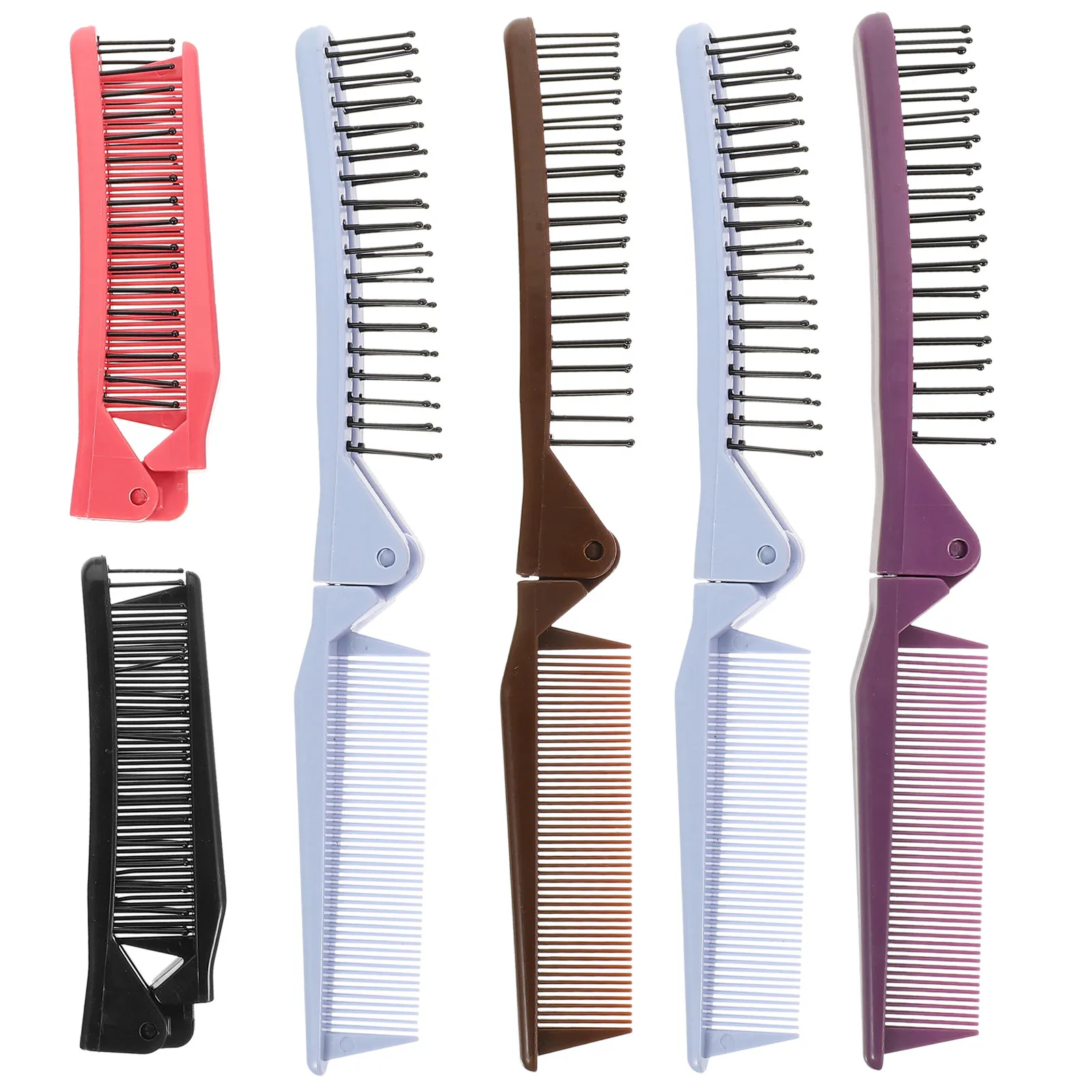 

5Pcs Professional Hairdressing Comb Flat Top Detangling Salon Tool Ergonomic Design for Wet Dry Hair Styling Comb