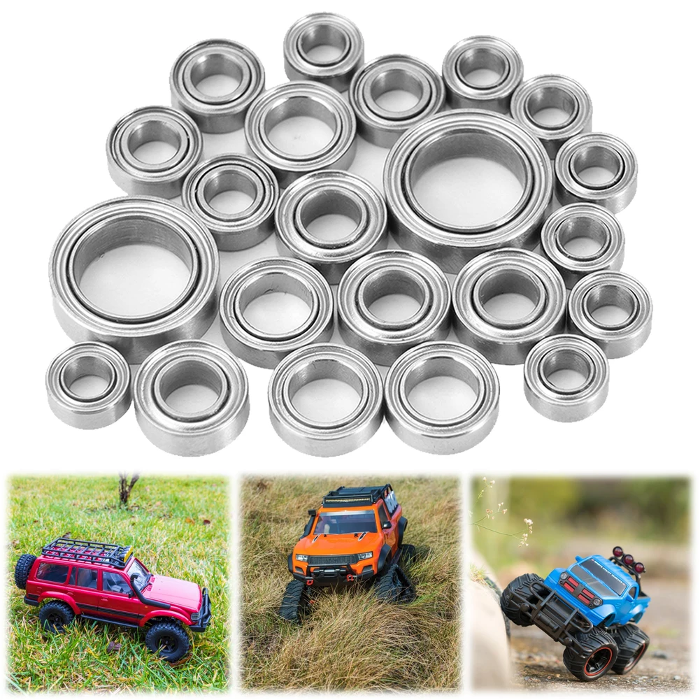 ชุดลูกปืนซีลแกนล้อ 22 ชิ้น ชุดลูกปืนรถบังคับวิทยุ อะไหล่อัพเกรดรถ สำหรับ TRX4-M Bronco Defender 1/18 RC Crawler