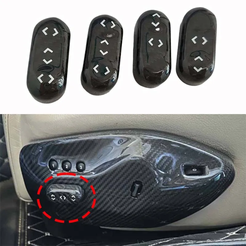 

Накладка на переключатель регулировки сиденья из 100% углеродного волокна для Maserati GranTurismo GC MC GTS 2008-19 (клейкая деталь)