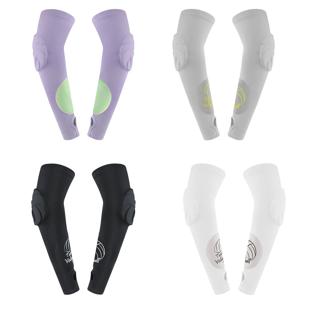 1 Pair Arm Sleeves Volleyball, Passing Hitting Forearm Sleeves with Protection Arm Pads and Thumb Hole