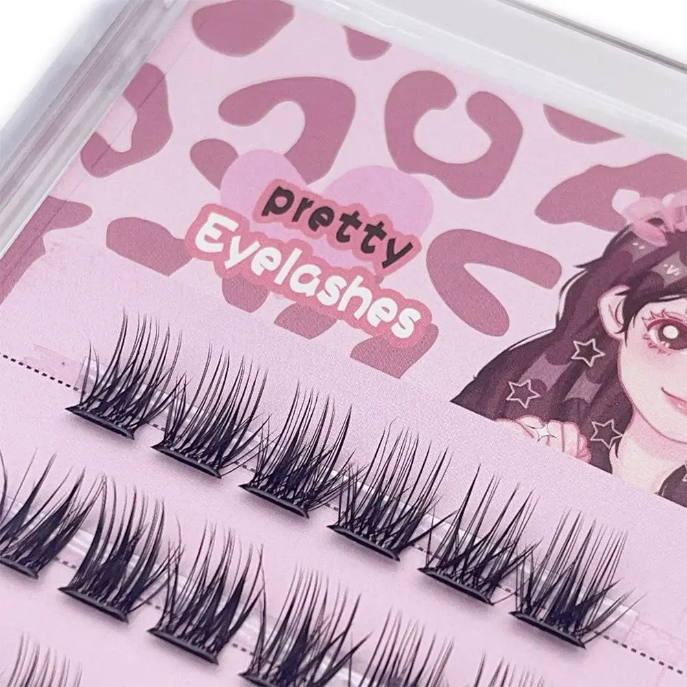Clusters de cílios autoadesivos autoadesivos, sem necessidade de cola, prensa em cílios naturais finos, reutilizáveis, pré-colados