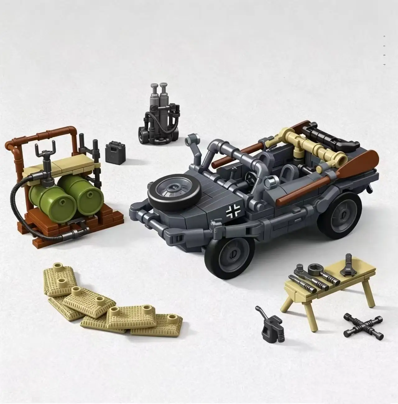 

Military War Series World War I Building Blocks Set Heavy Tank Armored Vehicle Model DIY Toys Boy Birthday Gift