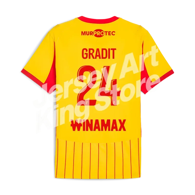 

2526 Season Hot RC Lens Home and Away Football Jerseys 3D Printed Short Sleeved Sports T-shirt Same for Adults,Children