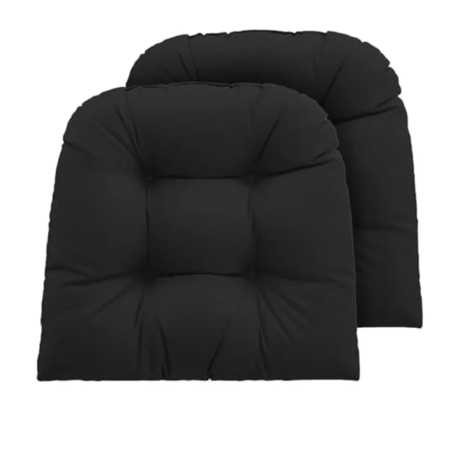 

Комплект из 2 подушек для уличных стульев, 19x19x4 дюйма, с завязками, для плетеных стульев для патио, садовых обеденных стульев, для использования в помещении и на улице