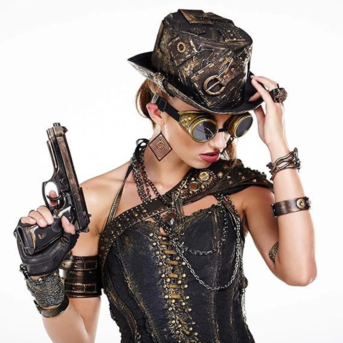 Vintage Steampunk Goggles DIY Costume Prop Gothic Style Halloween Costume Doll