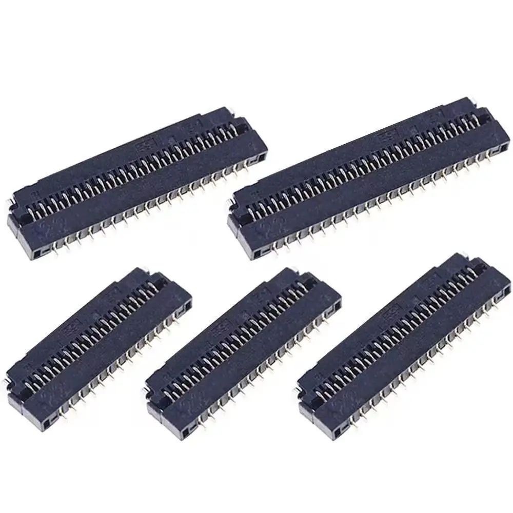 FPC 0.3mm Flexible Cable Connector Socket Clamshell Bottom Contact Type 13P/15/17/23/25/27/29/31/33/35/39/41/45/49/51/57/61 Pin