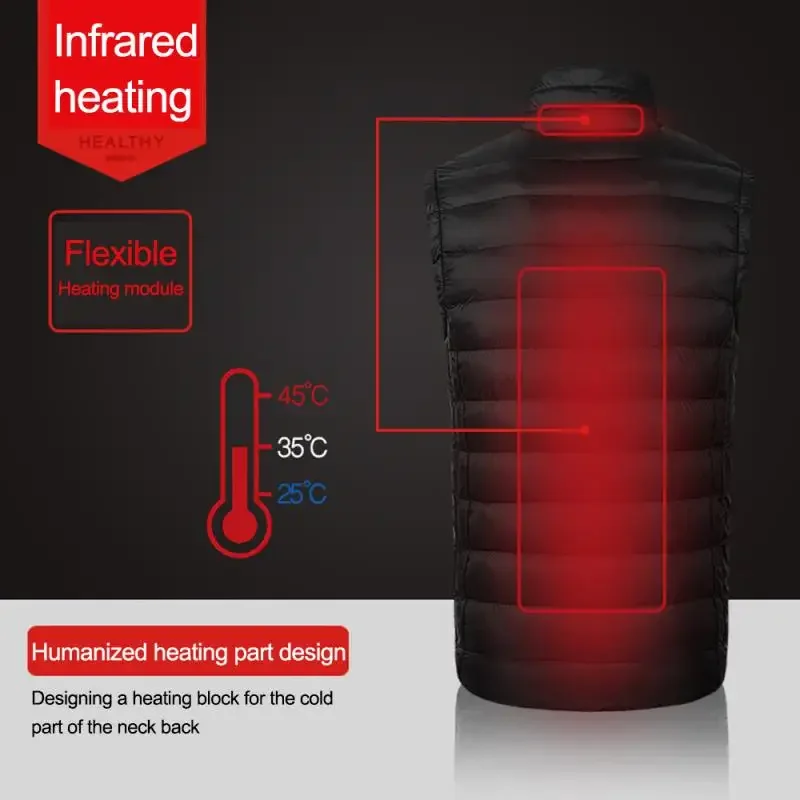 

Aiweti USB Electric Heating Vest for Men – Winter Ski Warmth, Heated Pad Design with USB Port