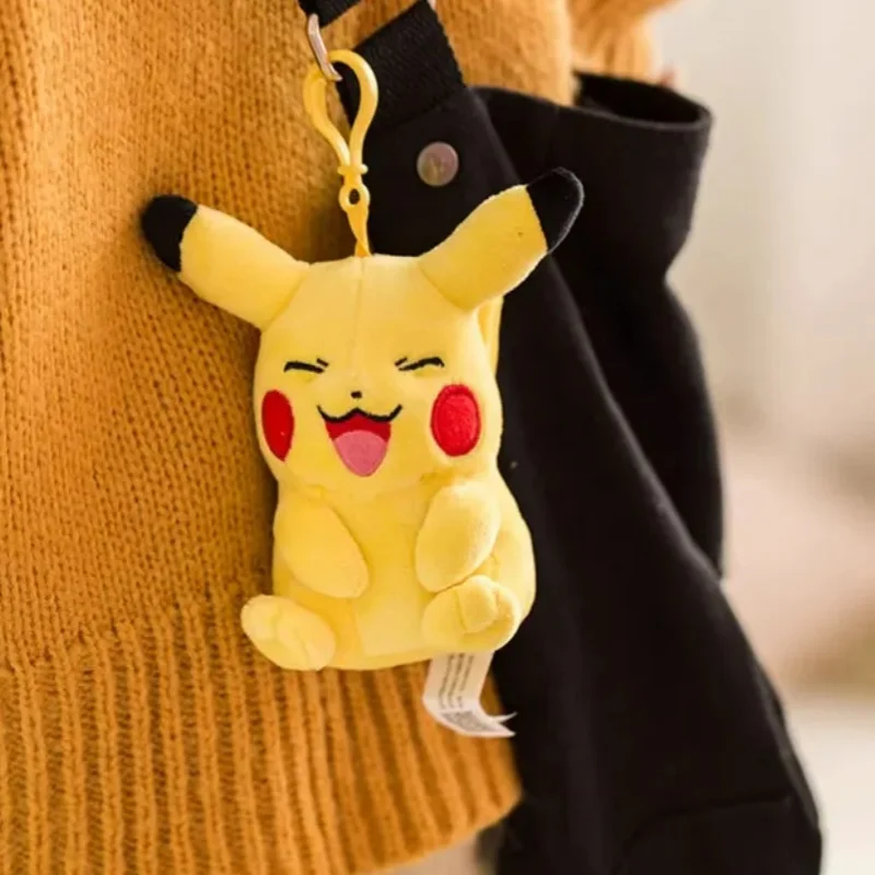 Anime Pokemon Pikachu Mew Snorlax Eevee Bulbasaur Psyduck Kawaii Wypchana pluszowa zabawka Torba szkolna Plecak Breloczek Lalka Prezent