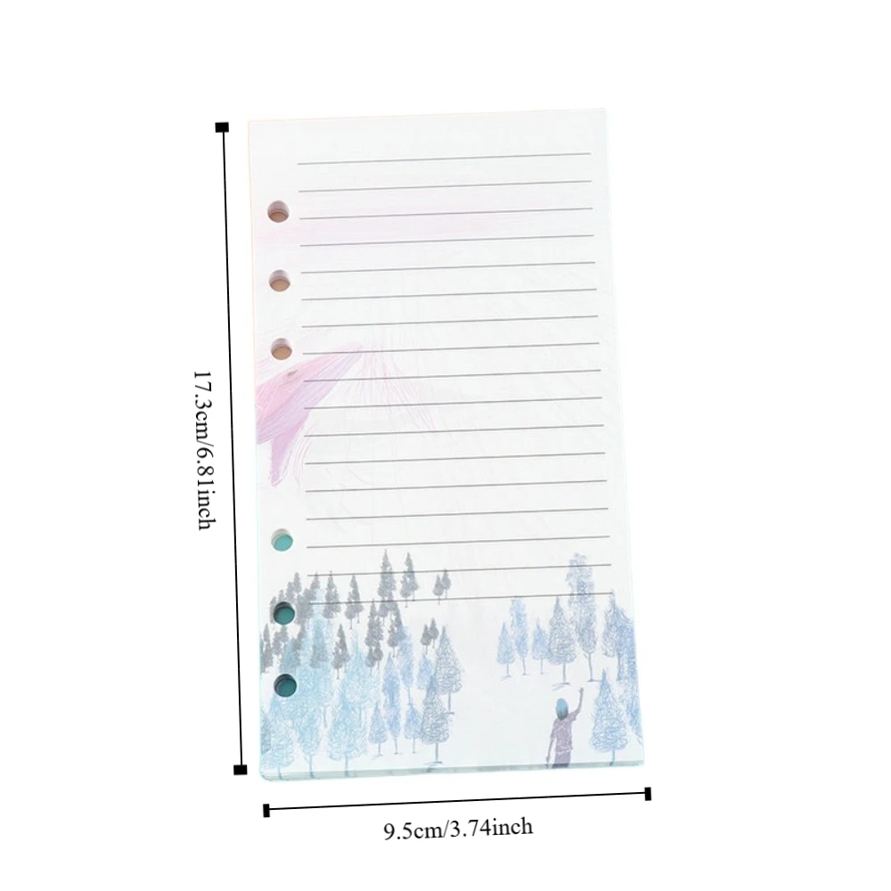 40Sheet A6 Loose-Leaf Notebook Refill Paper Tree Deer Inner Refill Spiral Binder Paper Paper Stationery Cartoon