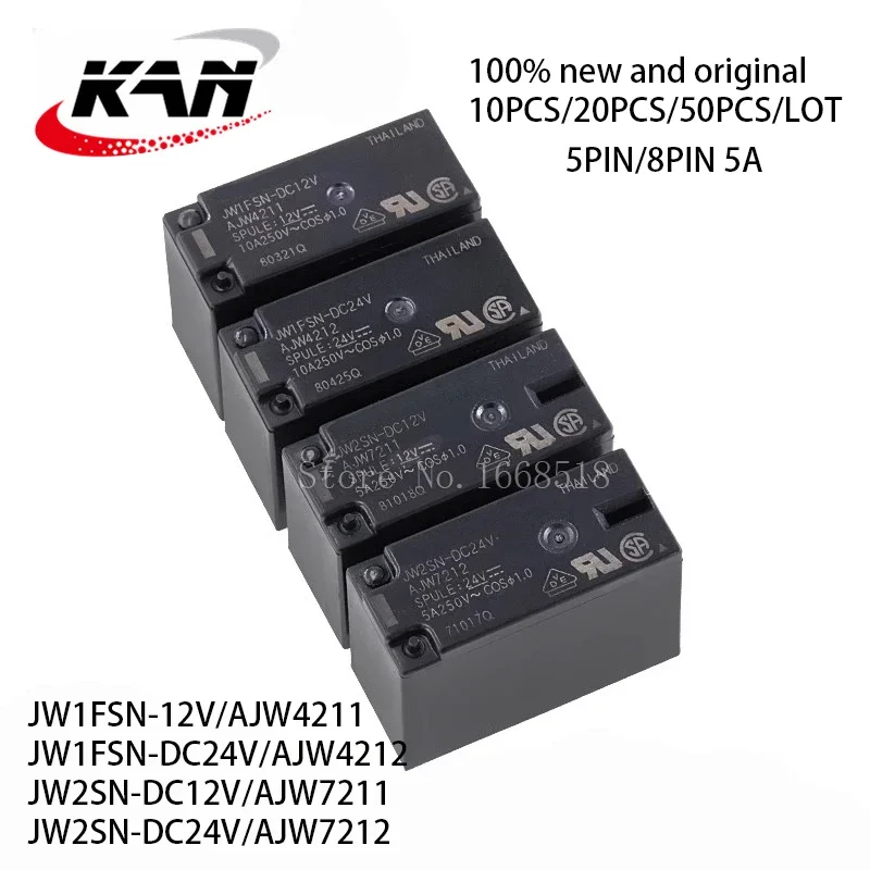 Free shipping 100% NEW Power Relays JW1FSN-DC12V AJW4211 JW1FSN DC24V AJW4212 JW2SN DC12V/AJW7211 JW2SN-DC24V AJW7212 12VDC 24V