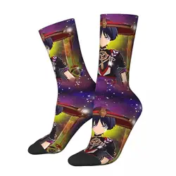 Chaussettes Happy Funny Homme et Femme, Chaussettes Décontractées, planchers amouche Genshin Impact Huseldo, Skateboard, Printemps, Été, Automne, Hiver