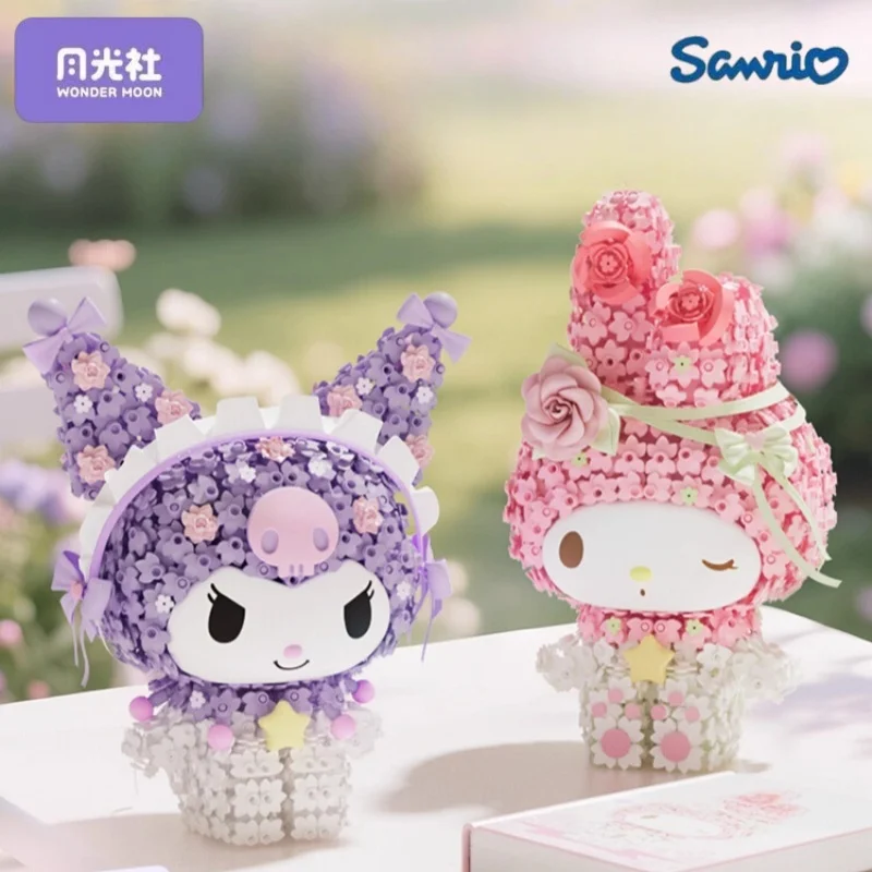 

Большие куклы Sanrio, строительные блоки Kuromi My Melody Anthemy, сборные игрушечные модели, настольные украшения, подарок на день рождения