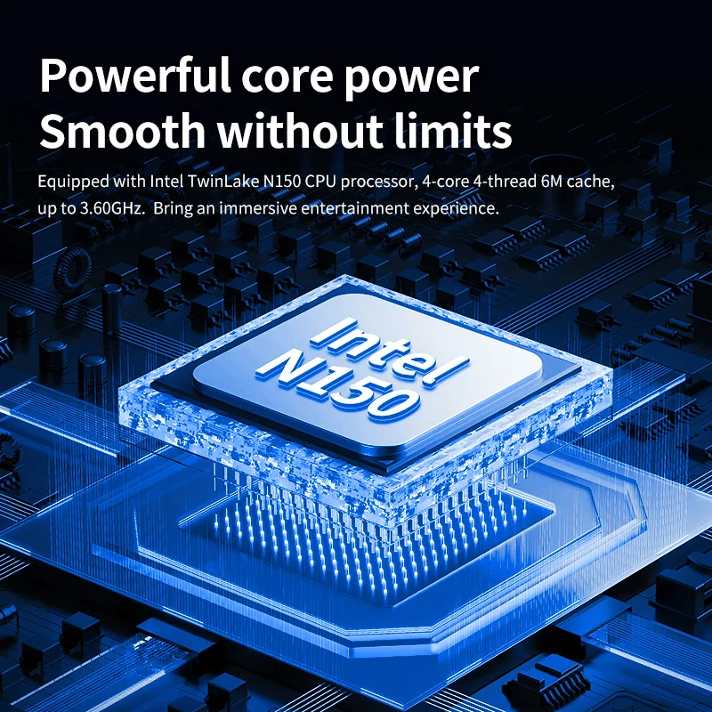 Zwide Mini Laptop Tablet 2-w-1 10,5-calowy Intel N150 (do) 3,6 GHz Windows 11 Laptopy