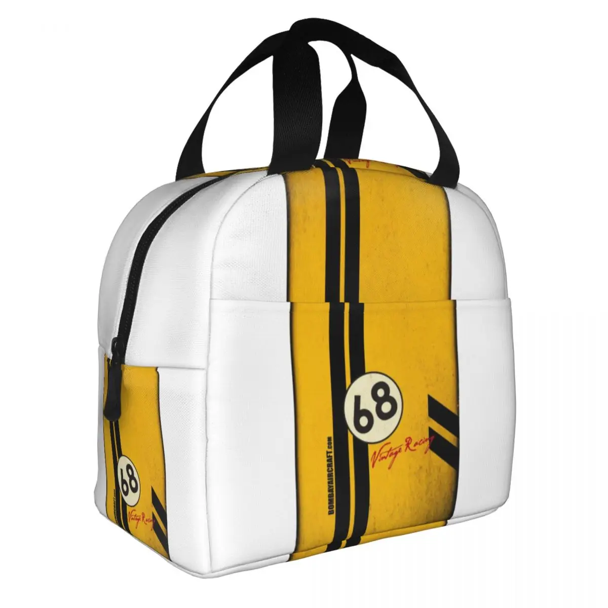 68 Racing Car Thermal Insulated Lunch Bags Women Resuable Lunch Tote for Work School Travel Storage Food Box