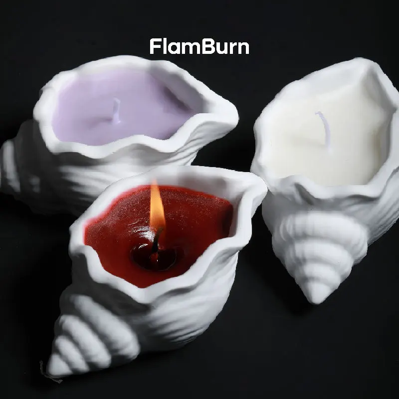 Low temperature candle 42 degrees ocean breeze conch dripping wax aromatherapy candle handmade soy wax ornaments
