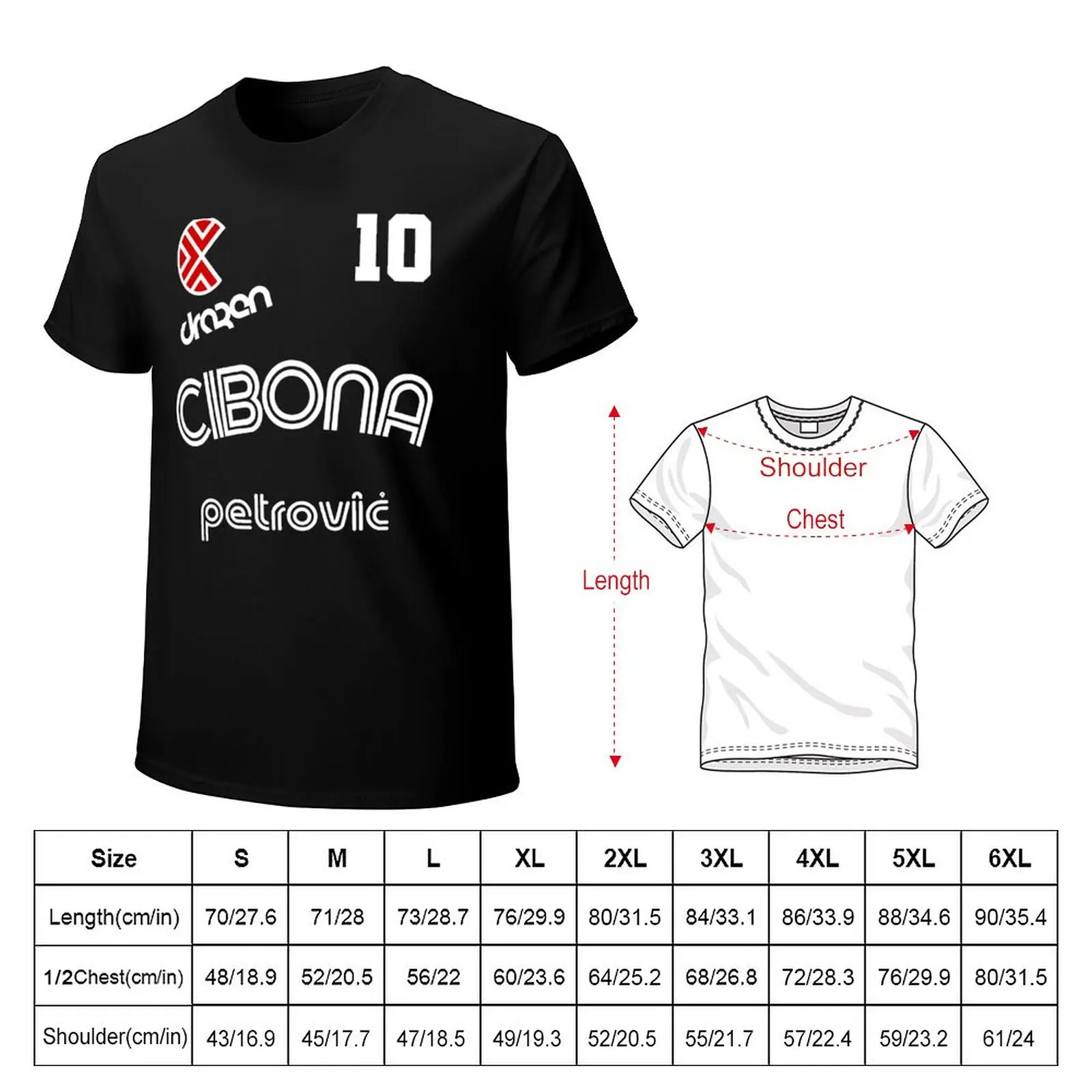 Drazen Petrovic Retro Croatia Basketball Jersey T-Shirt blank t shirts man clothes quick drying shirt men clothings