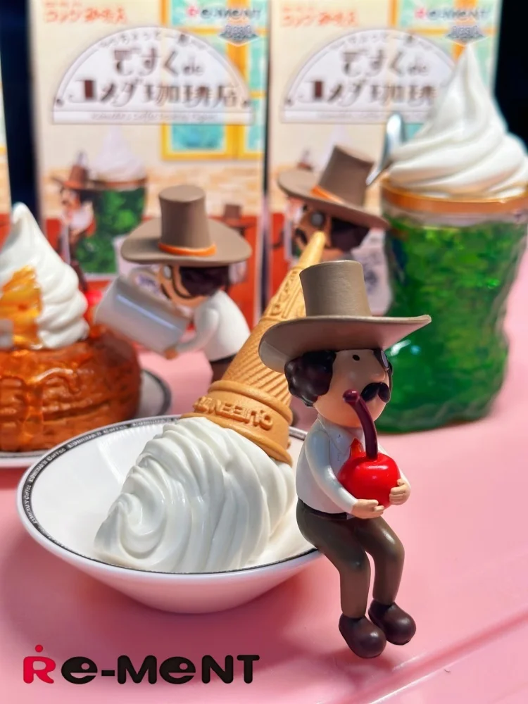 Re-ment Komeda's Coffee 3ª Série, Figura de Mesa em Caixa Surpresa, Miniatura para Decoração de Cafeteria, 6 Estilos, Suporte para Canetas, Suporte para Carimbos, Estatueta