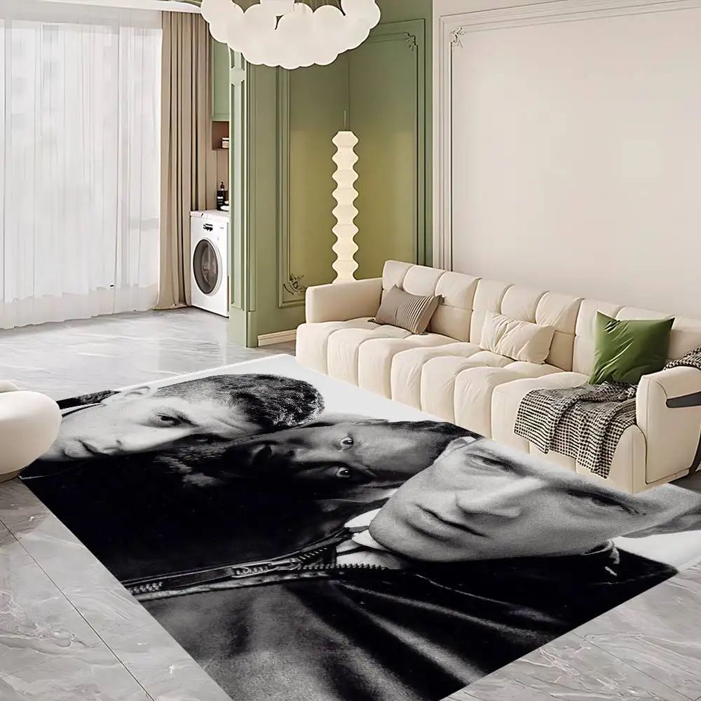 سجادة أرضية من فيلم L-La Haine أرخص مضادة للانزلاق وشرفة غرفة المعيشة الحديثة المطبوعة بجانب السرير #1