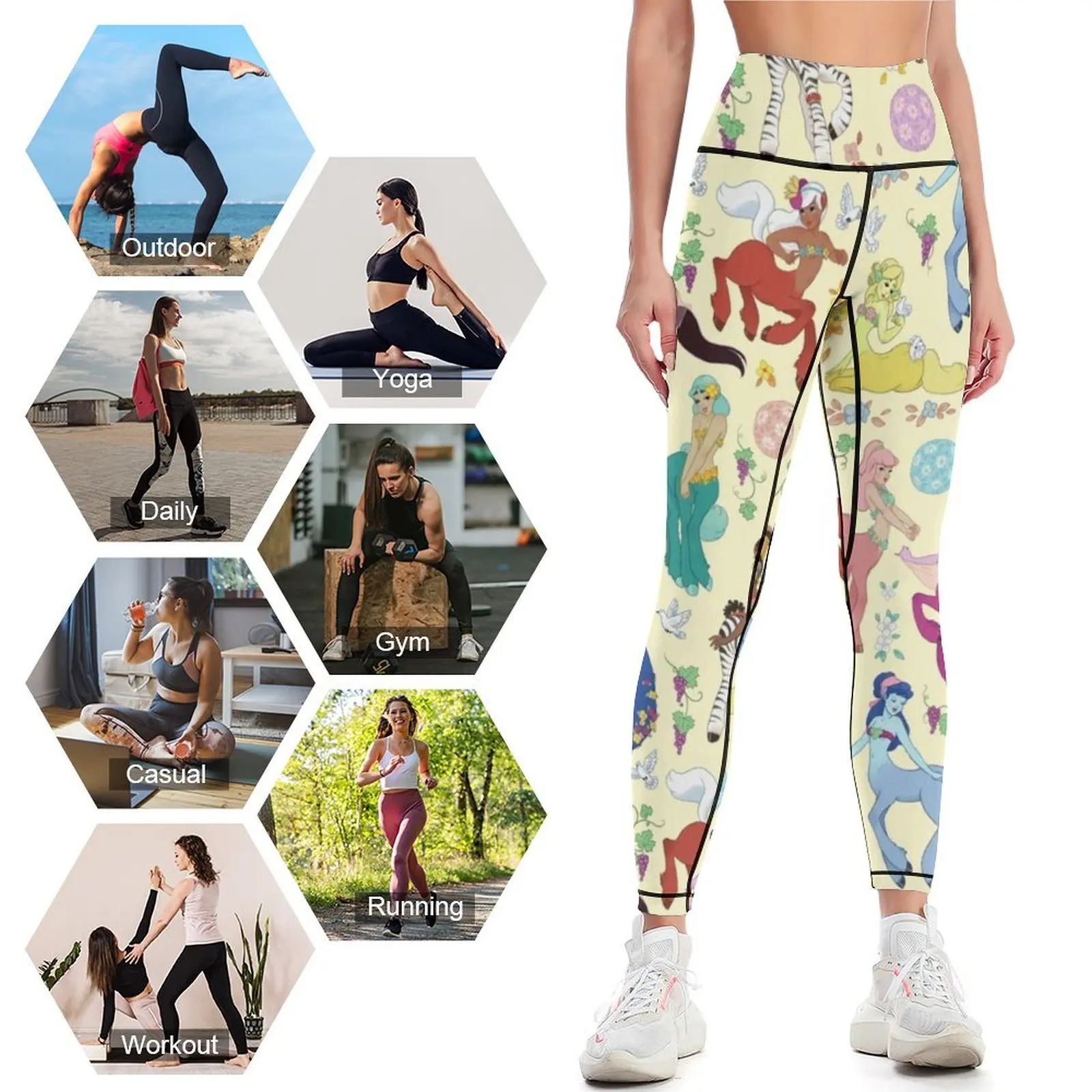 Centaurettes legging wanita, celana olahraga celana legging wanita