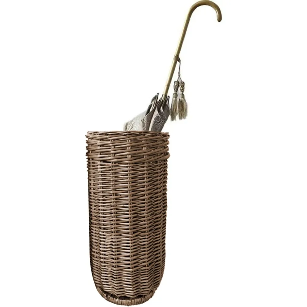

Wicker Umbrella Stand Indoor, Umbrella Holder for Entryway, Natural & Handmade Rattan Umbrella Stand for Storing Umbrellas