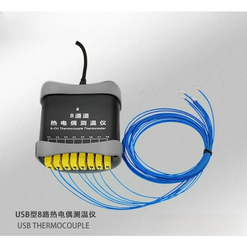 8-Channel K-Type USB Thermocouple Thermometer Real-time Temp Monitoring Data Logging Software