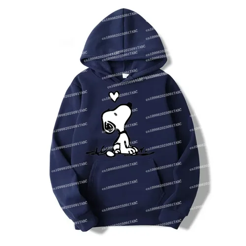 Imagen 2 del producto (MINISO) dibujos animados Comics Snoopy hombres Sudadera con capucha mujeres Sudadera con capucha pulóver Tops primavera otoño hombres Casual pareja sudadera hombres ropa