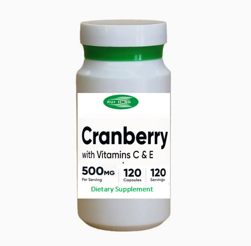 Cranberry Extract 120 Capsules | With Vitamin C and Vitamin E, Gluten-Free