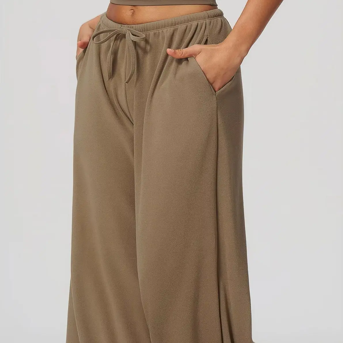 High Waist Yoga Pants Hanging Straight Loose Casual Pants Women High Elasticity Sport Pant Fitness Running Push Up Workout Pants