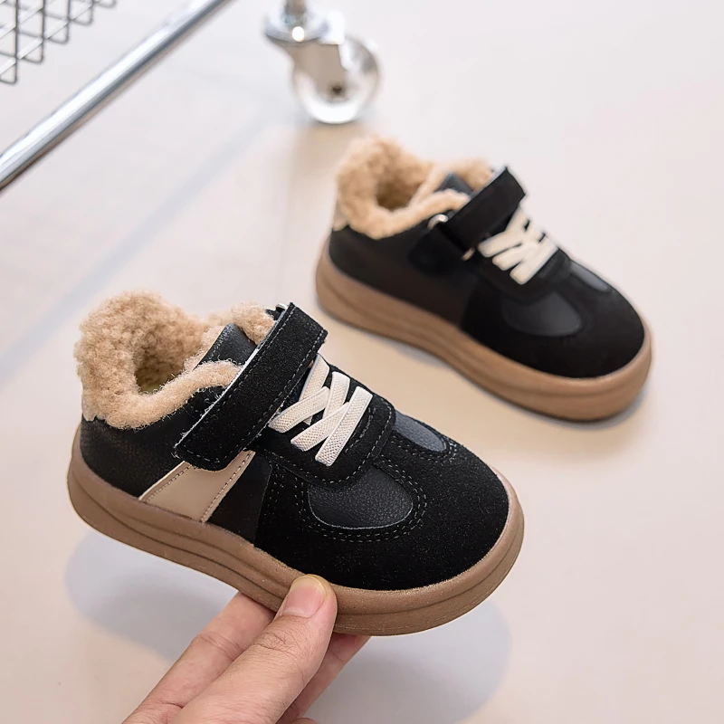 2025 Winter New Fashion Trend Casual Sports Shoes for Childrens Anti Slip Warm Boys' Shallow Mouth Versatile Snow Sneakers view 4