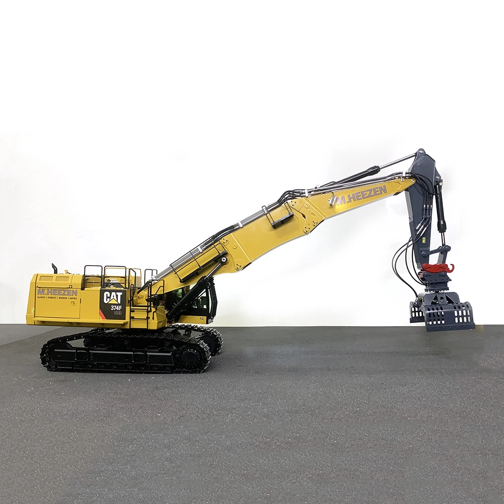 1/14 RC 4 Section Arm 374F Hydraulic Excavator Full Metal Model Upgraded Version Arm Detachable Excavator Model Toys