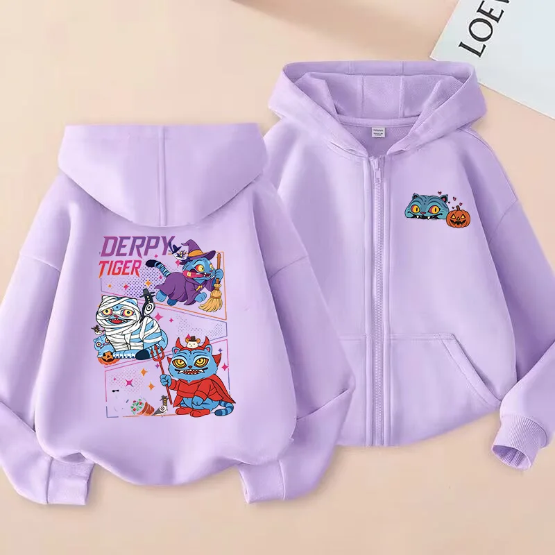 loween Personali Print Children's Hoodie Loose Overhead Sweatirt Sweet Cartoon Animation Long Sve Other Material 00%