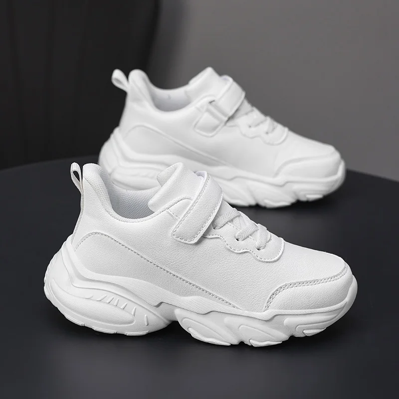 A pair of children's casual sneakers, hook‑and‑loop closure, smooth upper for daily school wear TY‑P519