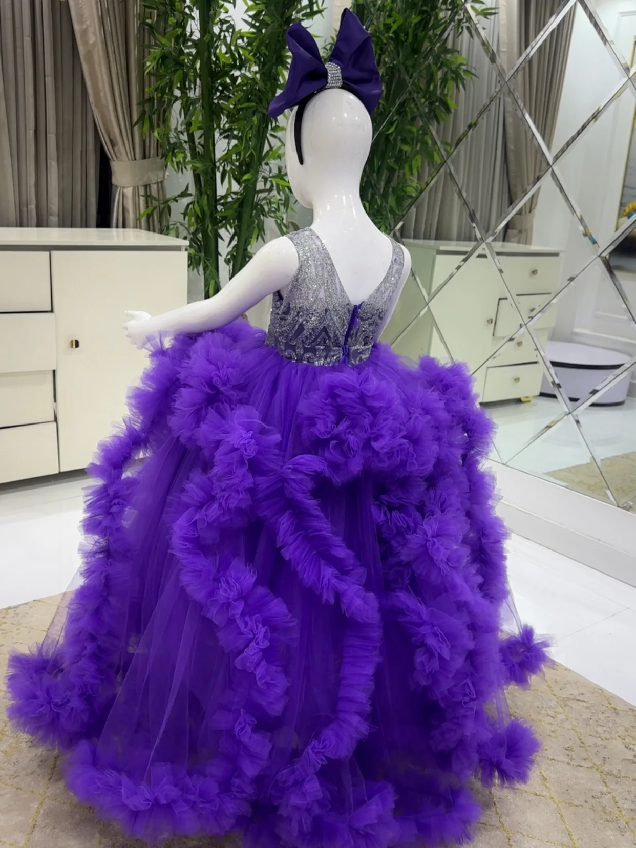 Sukienki dla dziewczynek na wesele z czerwonymi kwiatami, szyte na miarę, tiulowe, warstwowe, zdobione koralikami, olśniewające, dwuczęściowe, na urodziny, sesję zdjęciową.