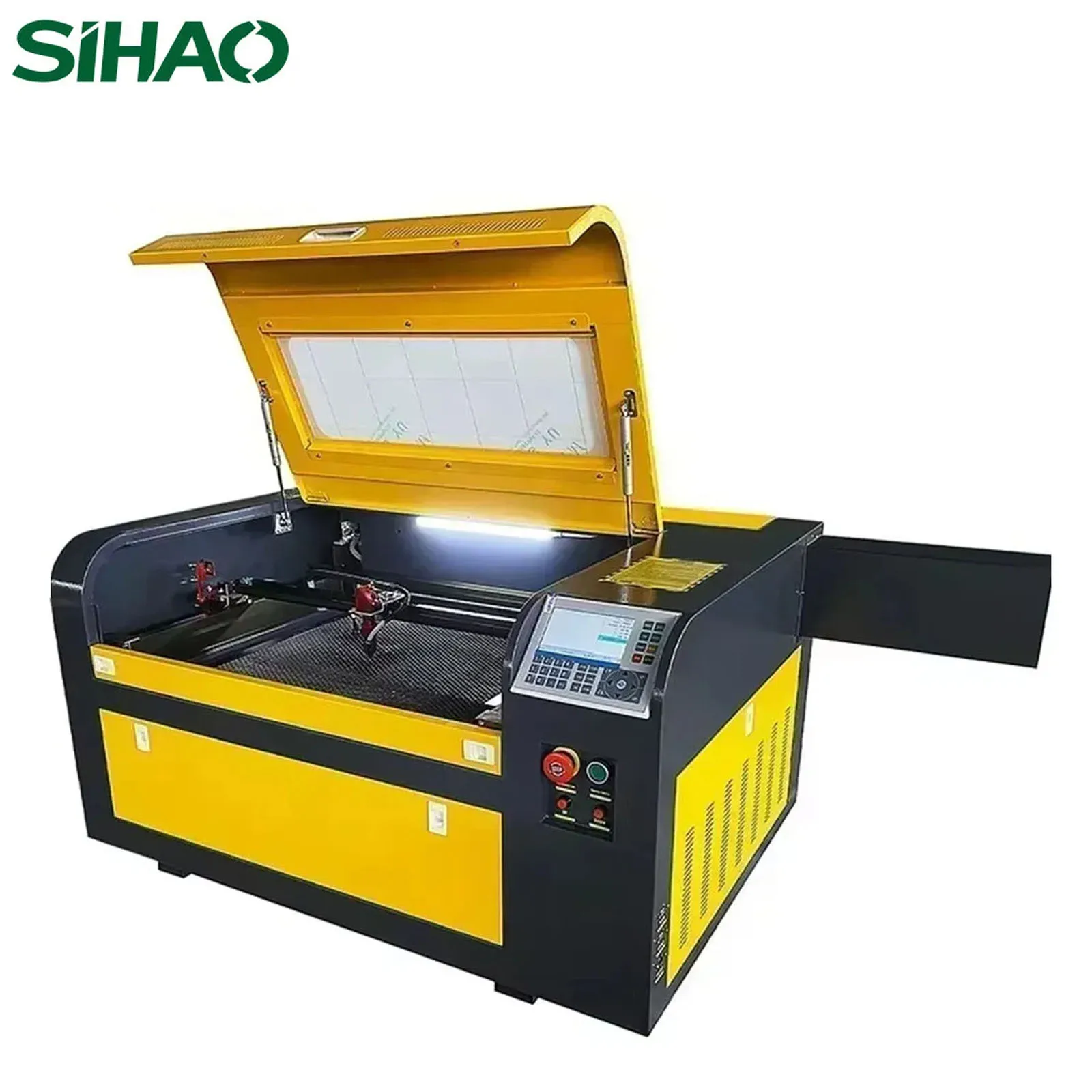 SIHAO 60 Вт CO2-лазерный гравер и резак с Ruida/M2, площадью 40x60 см, водяным охлаждением — для дерева/кожи/акрила