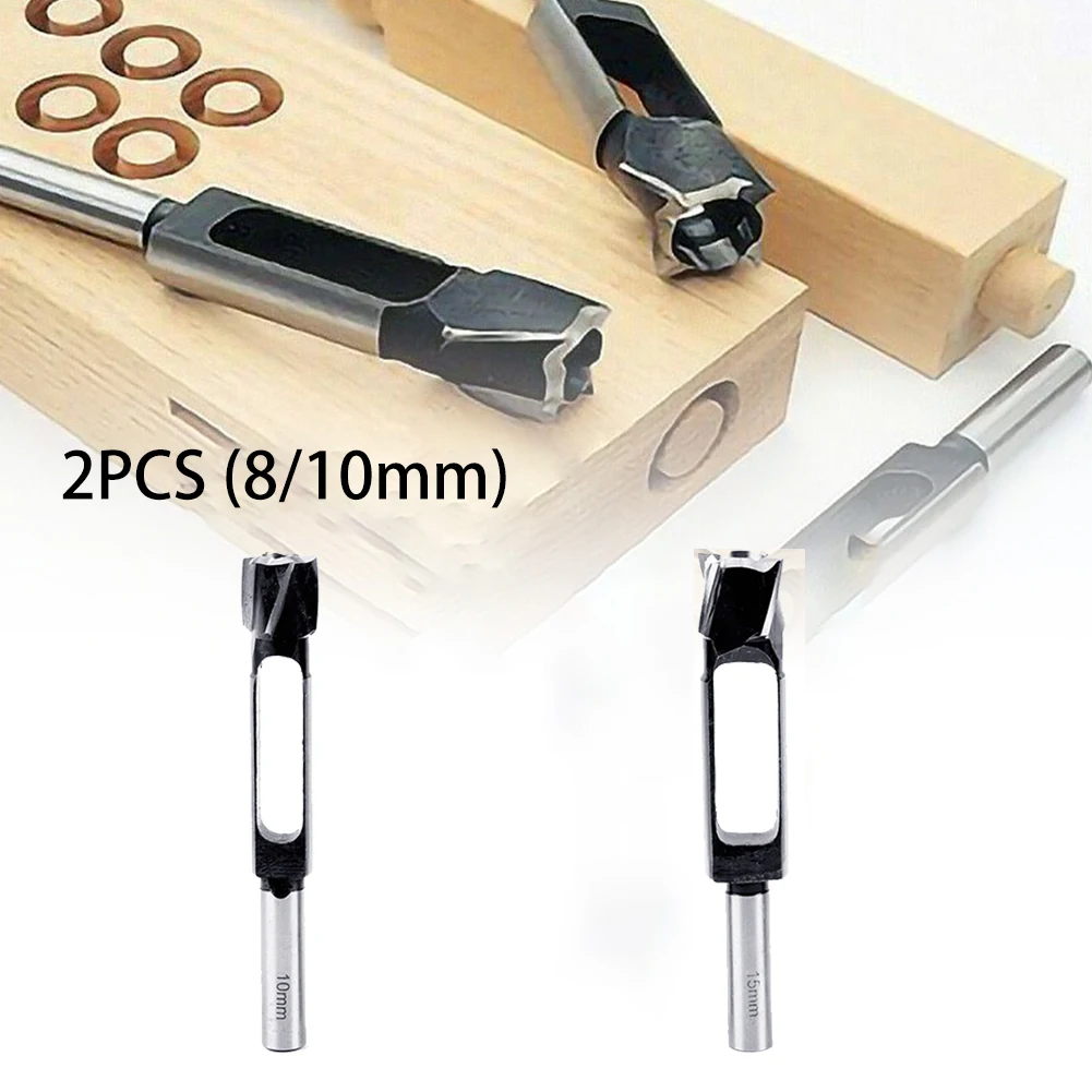 High Speed Steel Dowel Plug Cutter Tenon Drill Bit Furniture Making Hand Tool Cutting Tools Dowel Plug Cutter(8mm+10mm))