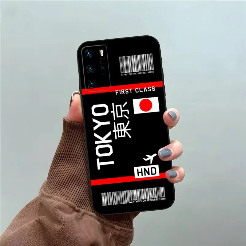 Black Exclusive Label Air Tickets Phone Case For OPPO A74 A52 A53 A72 A75 A79 A94 A93 A77 Reno 3 4 Find X2 X3 X5 Neo Pro Cover