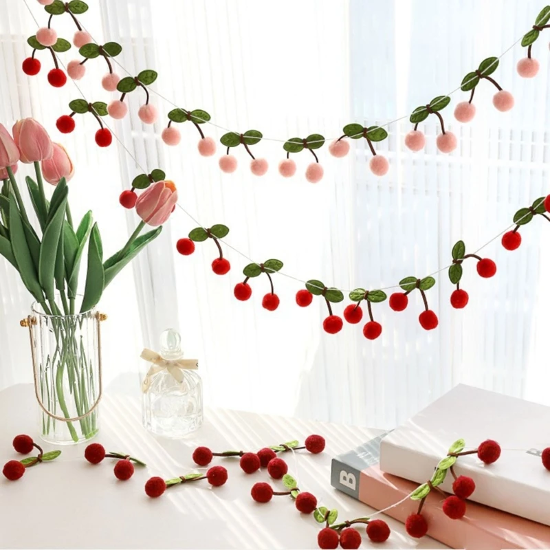 G92C Versatile Cherry Fels Balls String Craft Supply Create Magical Atmospheres