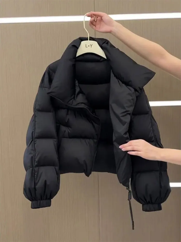 

Faionable ort Bla down, хлопковая куртка, женская зимняя новинка, высококачественная корейская версия, свободная посадка на молнии