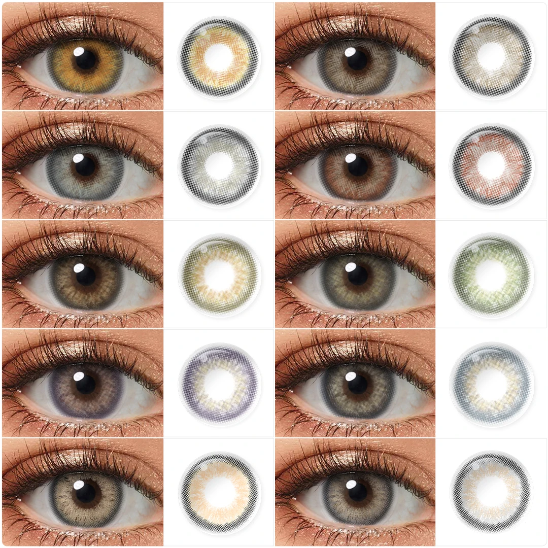 Lenti a contatto colorate Magister per gli occhi lenti a contatto per gli occhi per uso annuale 1 paio di lenti grigie marroni Beauty Pupilentes Eye