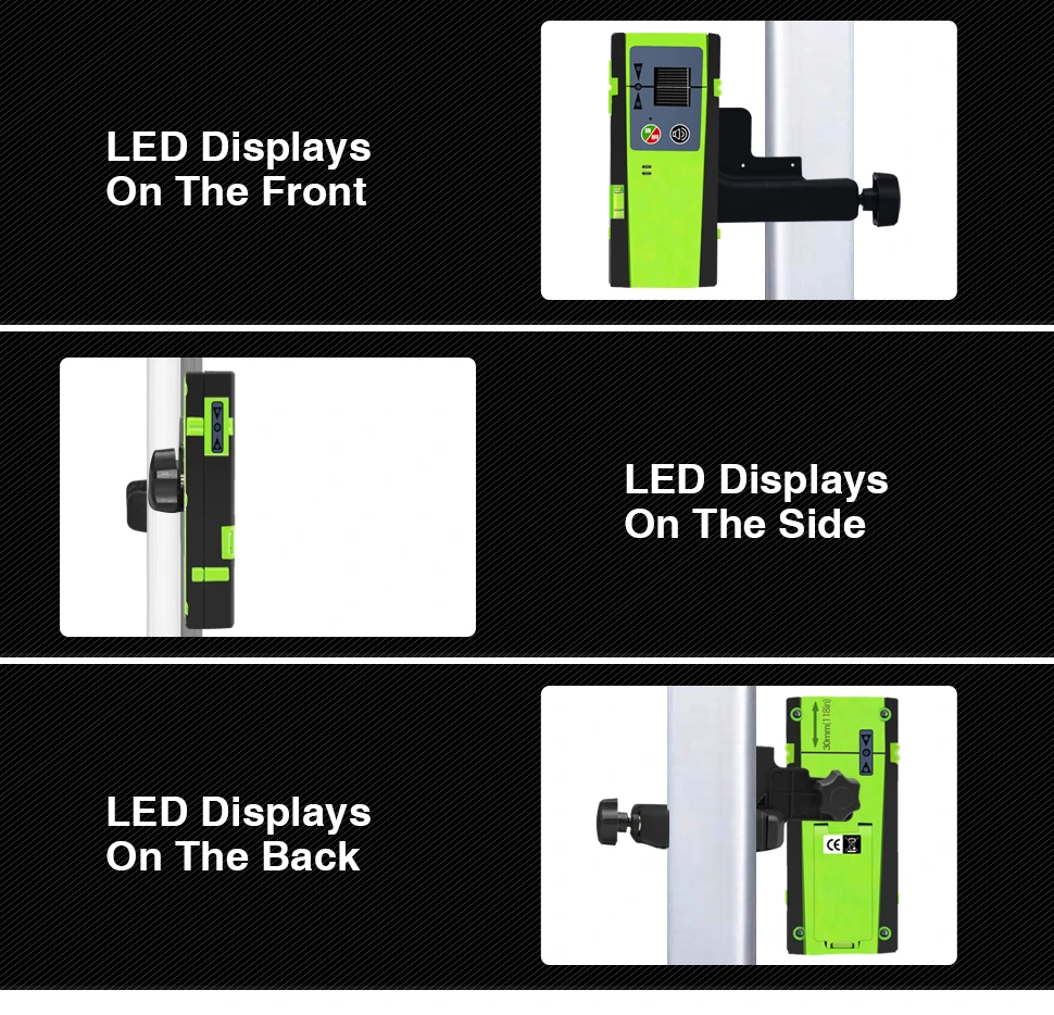 CLUBIONA 50M Outdoor Pulse Mode Red or Green Beam Line Laser Level Receiver Vertical And Horizontal Laser Detector